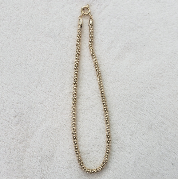 18K Gold Plated Puff Popcorn Chain Necklace - Picture 6 of 7
